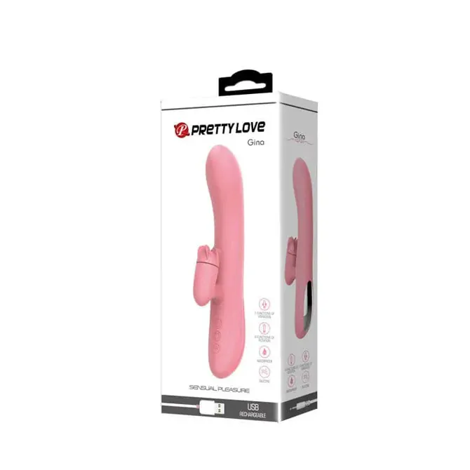 Vibrator Pretty Love Gina, USB-polnjenje, roza 4