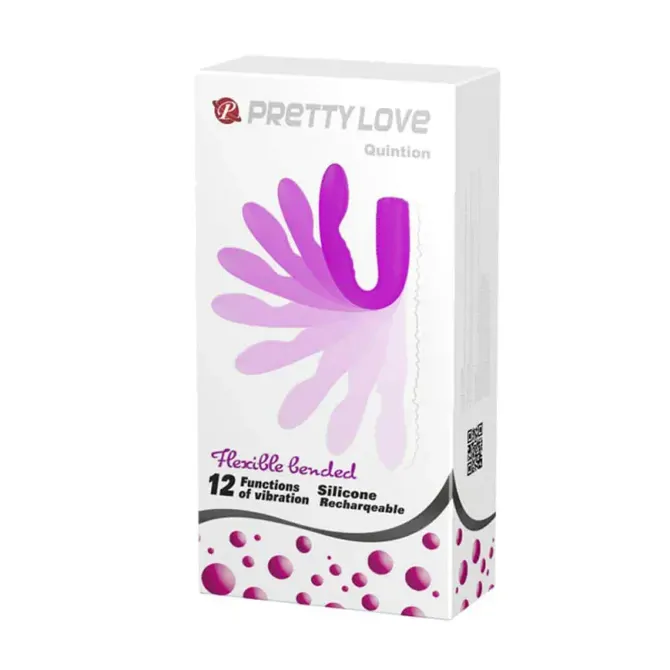Vibrator Pretty Love Quintion, 14 cm, USB-polnjenje, vijoličen 3