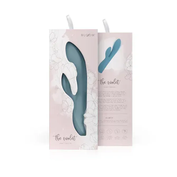 Rabbit vibrator Bloom The Violet, USB-polnjenje, moder 6