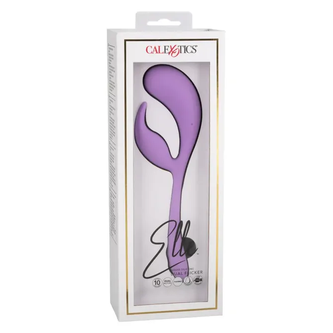VIBRATOR RABBIT Calexotics Elle Dual Flicker Purple 2