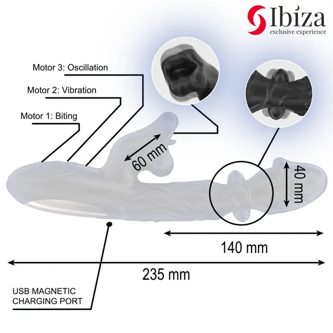 Vibrator Rabbit Ibiza Biting And Rotation Effect 4