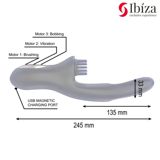 Vibrator Rabbit Ibiza Hi-Tech Brushing And Double Wave 5
