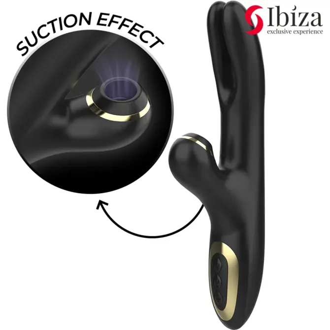 Vibrator Rabbit Ibiza Suction Clamping, črn 2