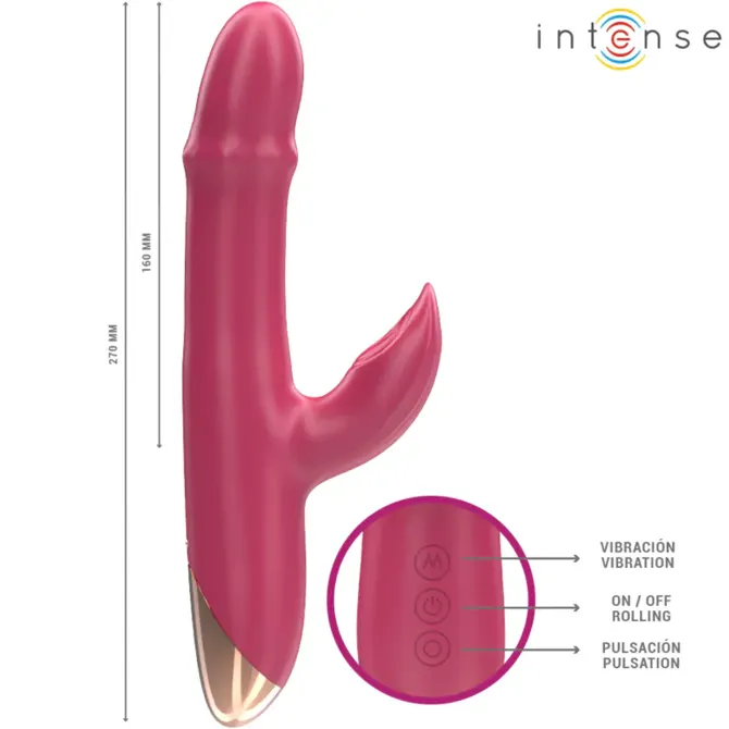 Rabbit vibrator Intense Chloe 3 In 1, rdeč 6