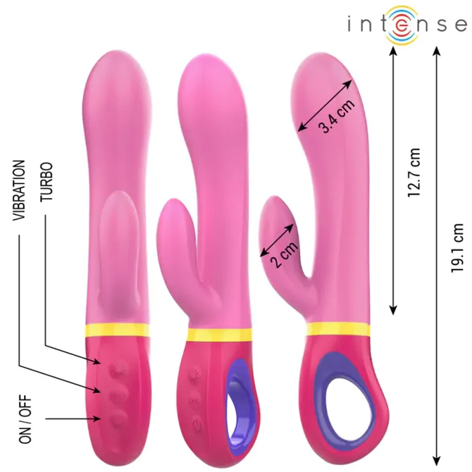 Rabbit vibrator Intense Fun Daphne, roza 5