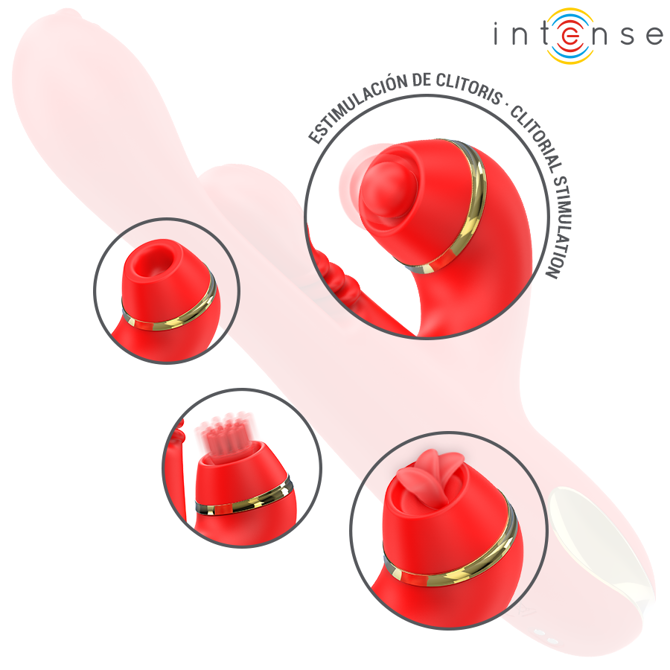 Vibrator Rabbit Intense Katy Multifunction, 3 funkcije, 14,5 cm IPX7, silikon/ABS, rdeče barve 5
