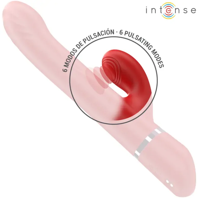 Vibrator Rabbit Intense Lele Rotating & Oscillating, dve funkciji, 13,5 cm, silikon/ABS, vodoodporen, rdeče barve 4