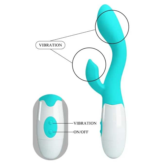 Rabbit vibrator Pretty Love Brighty, zelen 6