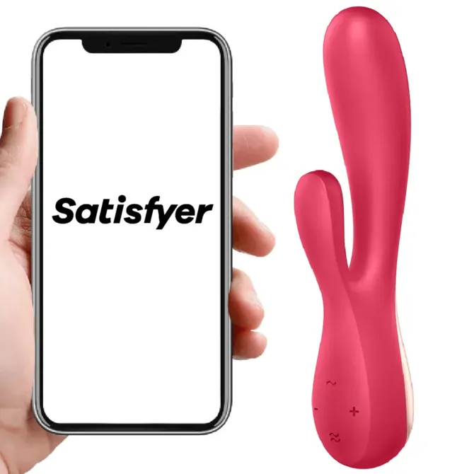 Rabbit vibrator Satisfyer Mono Flex, USB-polnjenje, rdeč 2