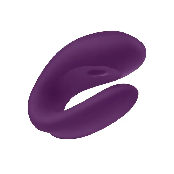 Vibrator za pare Satisfyer Partner Double Joy, aplikacija, 9,1 cm, USB-polnjenje, vijoličen 5