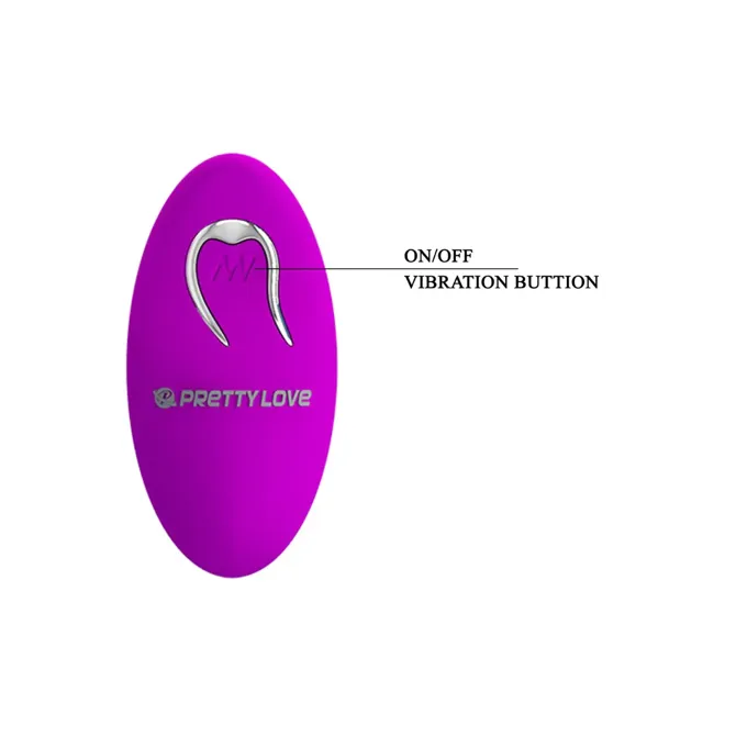 Vibrator za pare Pretty Love Algernon, brezžični upravljalnik, 9,6 cm, USB-polnjenje, vijoličen 6