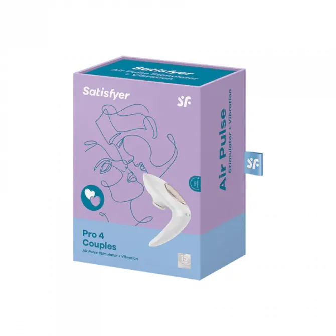 Vibrator za pare Satisfyer Pro 4 Couples, USB-polnjenje, bel 5