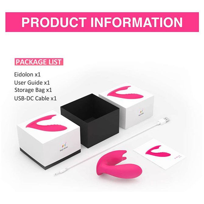 Vibro stimulator Magic Motion Eidolon, aplikacija, USB-polnjenje, roza 5