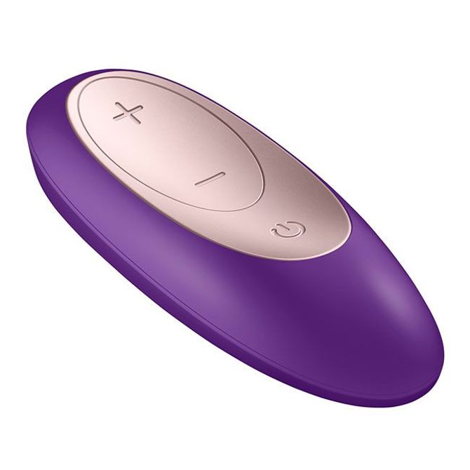 Vibrator za pare Satisfyer Double Plus Remote, brezžični upravljalnik, 8 cm, USB-polnjenje, vijoličen 2