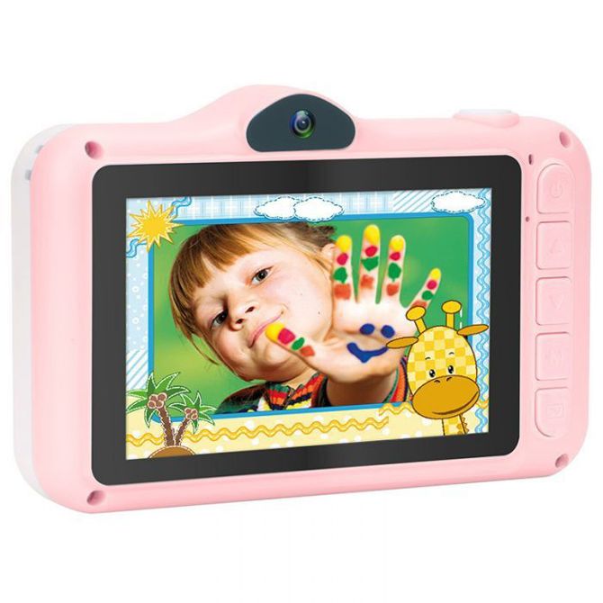 Otroški digitalni fotoaparat AgfaPhoto Realikids Cam 2, 12 MP, HD video, 3,5 zaslon, microSD do 32 GB, roza barve