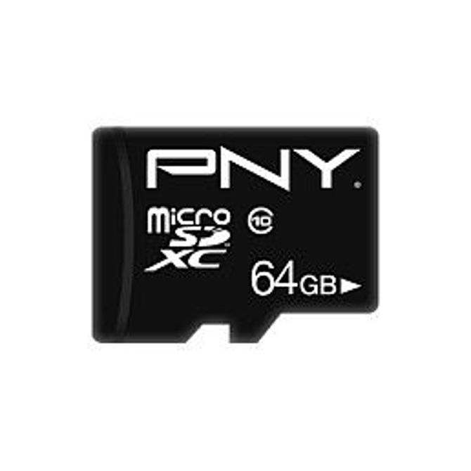 CARD 64GB PNY Performance Plus MicroXC Klasse 10 Schwarz
