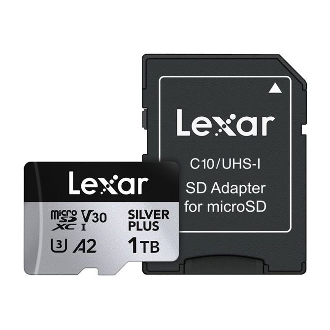 Micro SD kartica Lexar LMSSIPL001T-BNANG 1TB, do 205 MB/s, UHS-I, Class 10, A2, SD adapter