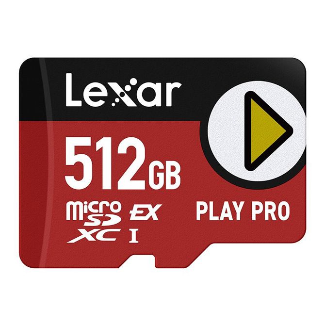 Micro SD kartica Lexar PLAY Pro 512 GB, microSD Express 7.1, do 900 MB/s, do 600 MB/s, V30 U3 A2