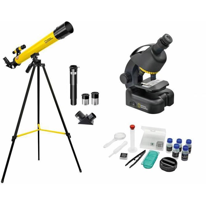 National Geographic Teleskop + Mikroskop Set teleskop z lečo azimutna akromatičen Povečava 50 do 100 x