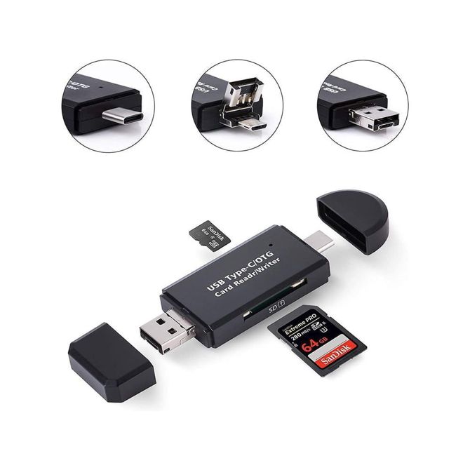 Čitalec kartic SD microSD Verk USB 2.0 C-tape 3