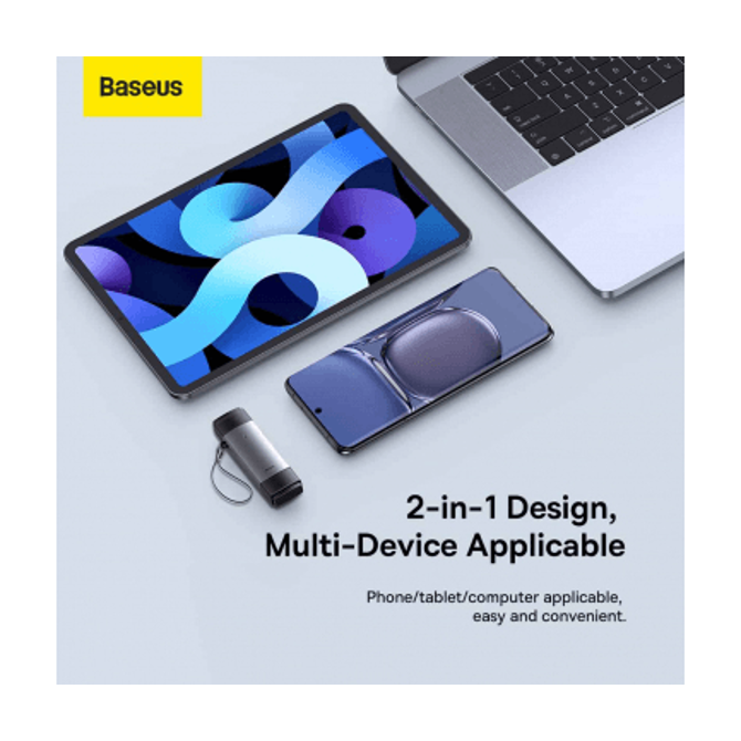 Baseus čitalec SD / Micro SD / MMC / M2 kartic Ključek USB-A in USB Type C 5