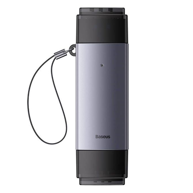 Čitalec pomnilniških kartic Baseus Lite Series SD/TF, USB + USB-C (siv) 2