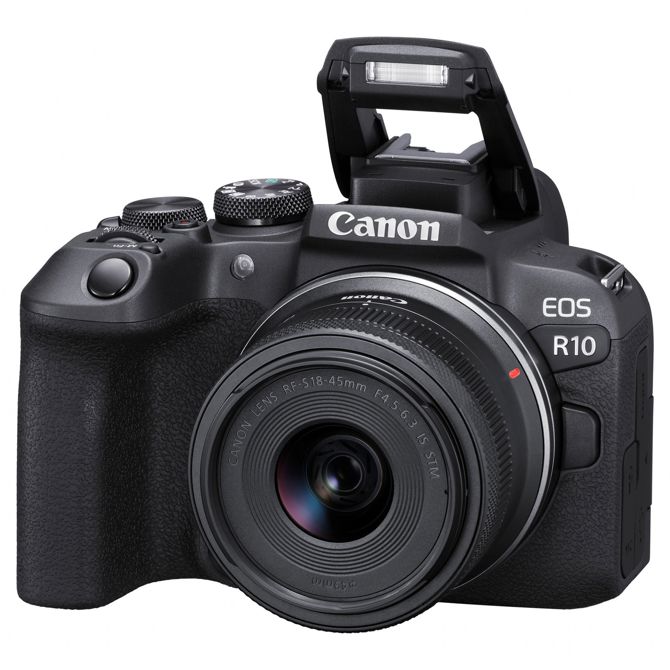 Črn digitalni fotoaparat Canon EOS R10 + objektiv RF-S 18-45 mm F4.5-6.3 IS STM 5