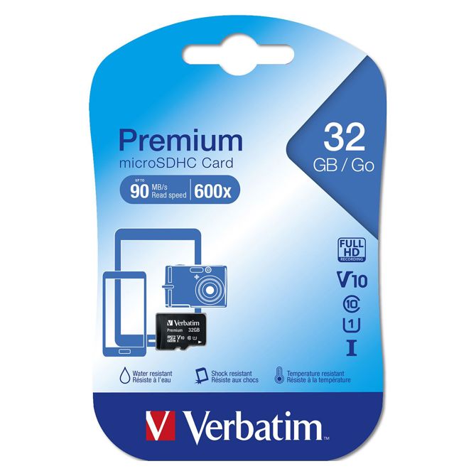 KARTICA 32 GB Verbatim Premium MicroHC 90 MB/s 2