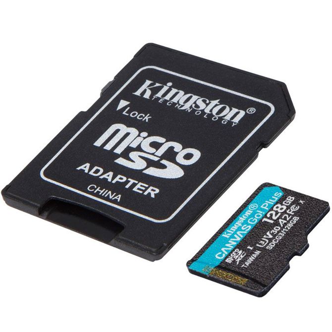 KINGSTON Canvas Go! Plus microSD 128GB Class 10 UHS-I U3 V30 A2 adapter (SDCG3/128GB) spominska kartica 2