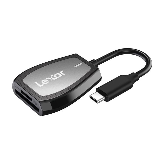 Lexarjev bralnik pomnilniških kartic SD/microSD z dvema režama, USB-C 5