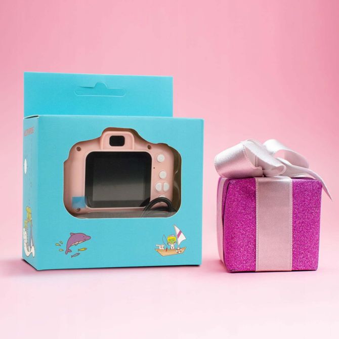Otroški digitalni fotoaparat Dexxer LCD SD 450mAh roza 6