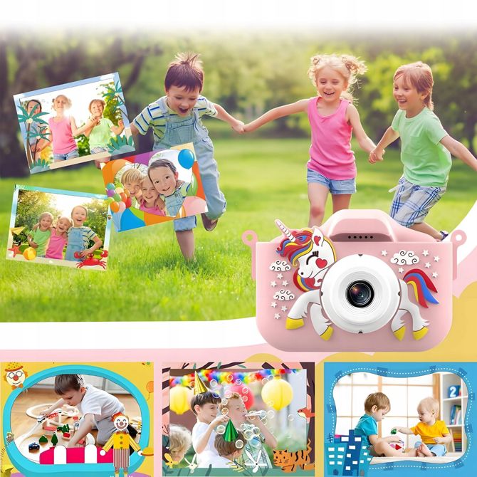 Otroški digitalni fotoaparat Dexxer LCD 40MPix  USB, roza + 32GB SD kartica 5