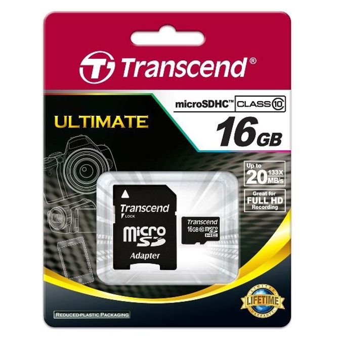 Spominska kartica microSD TRANSCEND 16 GB  2