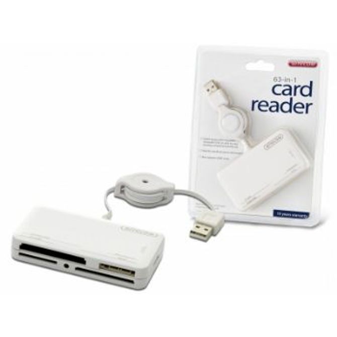 SITECOM MD-017 USB 2.0 card reader - 63 in 1  (SDHC) - White - with retractable cord 4