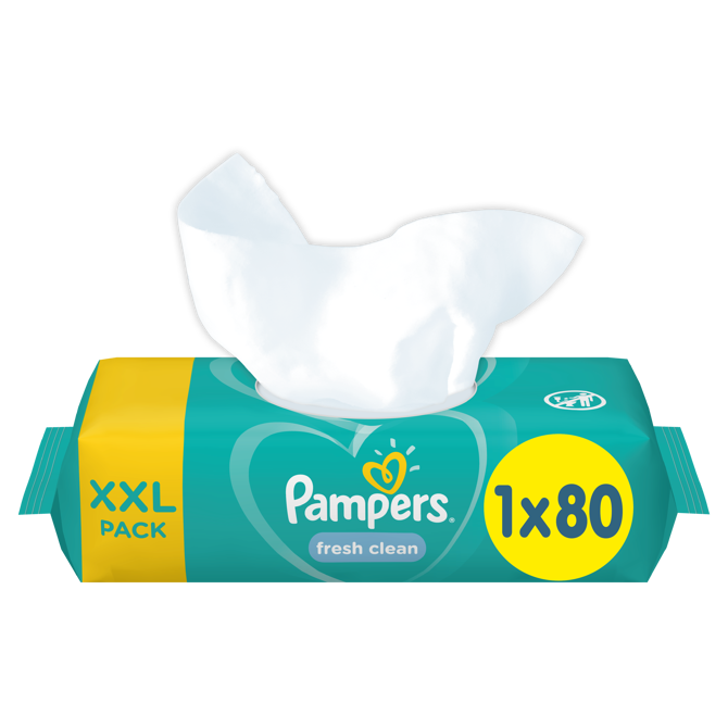 Otroški robčki Pampers Fresh Clean XXL - 80 kosov