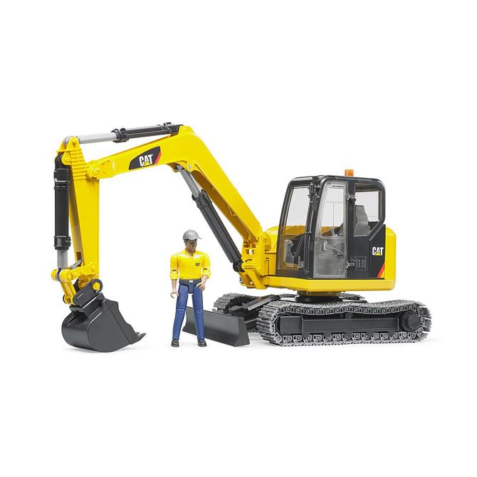 BRUDER CAT Mini bager z gradbenim delavcem (02466)