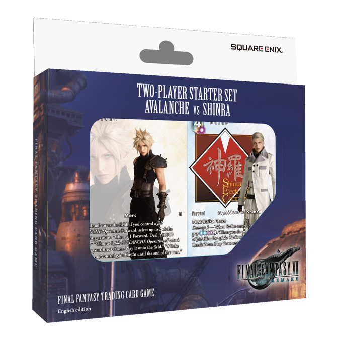 Igralne karte Final Fantasy TCG FFVII Remake Avalanche vs Shinra, komplet za dva igralca, angleška različica