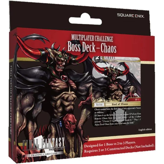 Igralne karte Final Fantasy TCG Multiplayer Challenge Boss Deck Chaos, angleška različica