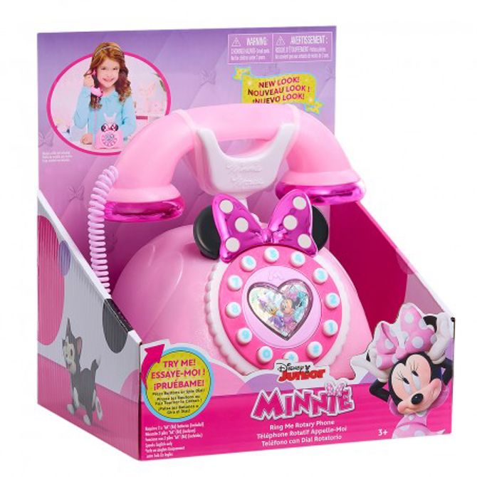 Igrača za najmlajše Just Play Minnie Mouse telefon s svetlobnimi in zvočnimi učinki, primerno od 3. leta