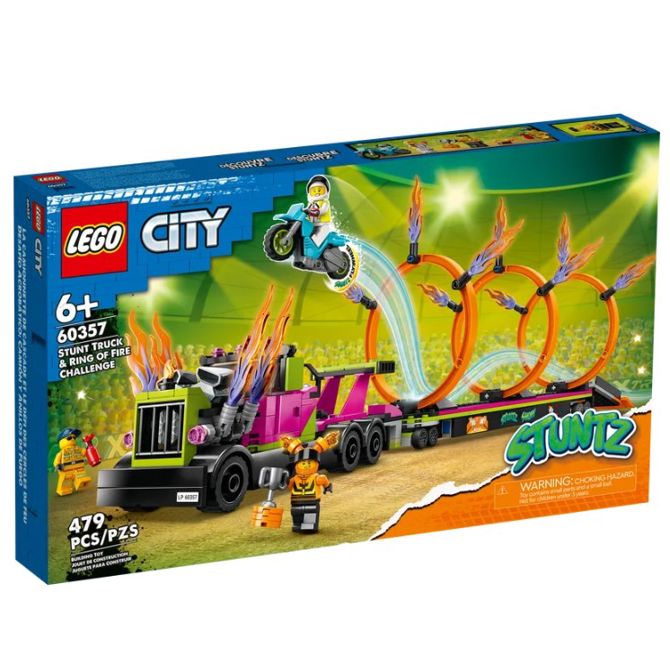Kocke Lego City: Kaskaderski tovornjak in izziv Ring of Fire (60357) 11870414