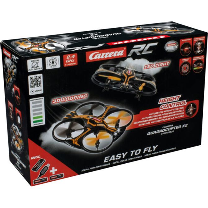 Kvadrokopter na daljinsko vodenje Carrera RC 2,4GHz X2, od 12. let, plastika, osvetltiev