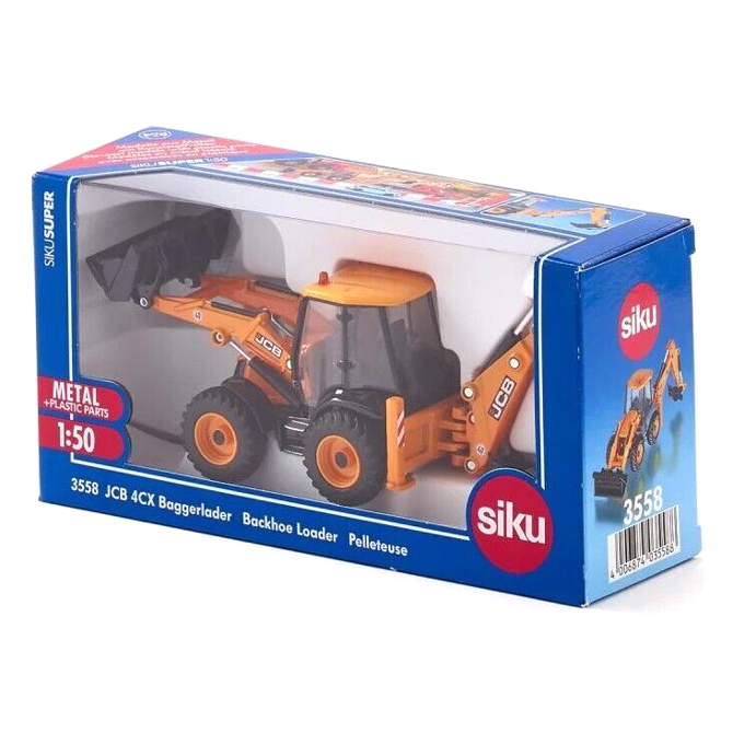 Model vozila za bager nakladalnik Siku SUPER JCB 4CX (rumen/črn)