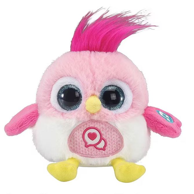 Plišasta igrača Vtech Lolibirds Momo, z osvetlitvijo, priloženimi baterijami, samodejnim izklopom, varna za otroke, predal za baterije