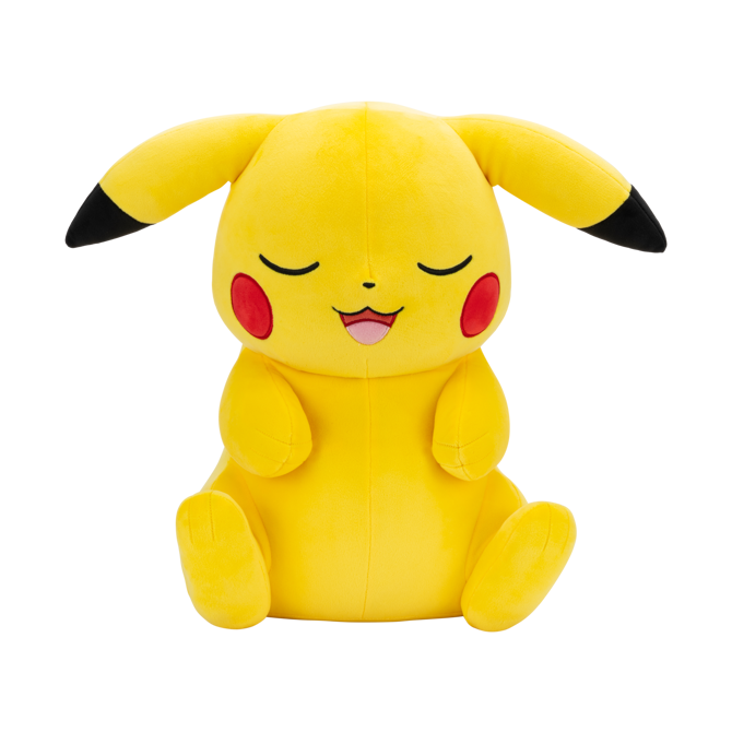 Plišasta igrača Pokémon Sleeping Pikachu 45 cm, rumena