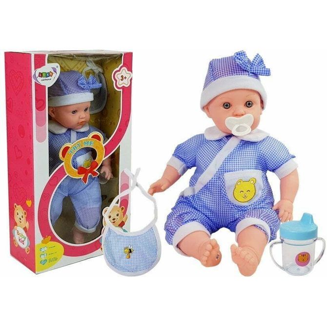 Punčka modra oblačila 45cm