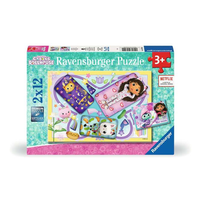 Sestavljanka Ravensburger: Gabbyjina hišica za punčke (2x 12 delov), od 3. let