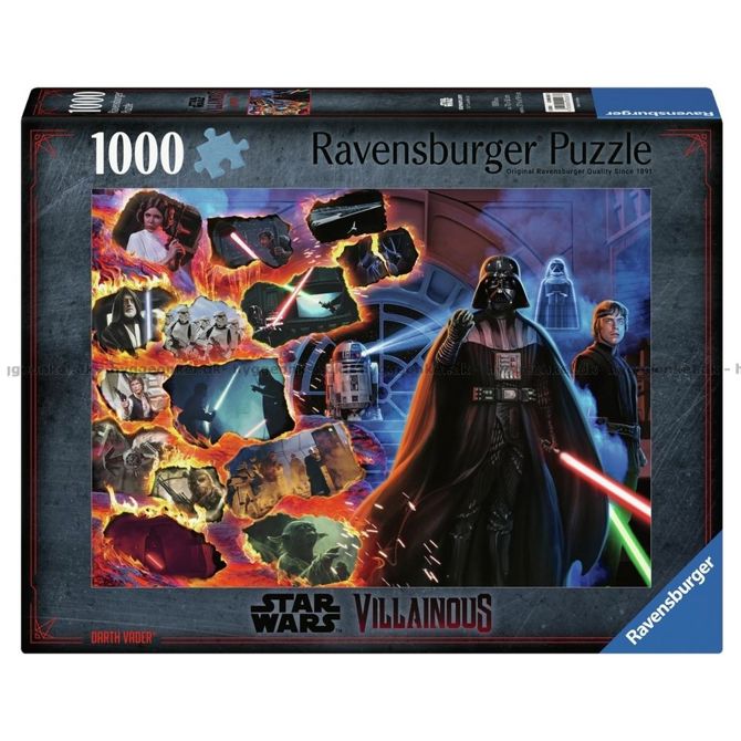 Sestavljanka Ravensburger: Vojna zvezd Zlobnež: Darth Vader (1000 delov), od 14. let