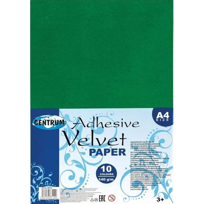 Žametni papir A4 samolepilni