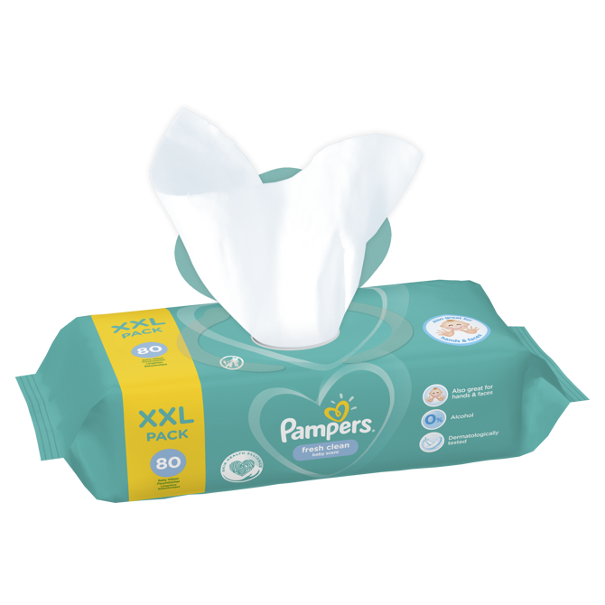 Otroški robčki Pampers Fresh Clean XXL - 80 kosov 3