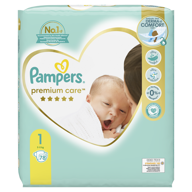 Plenice Pampers Premium Care, vel. 1, za 2–5 kg, 78 kosov 2